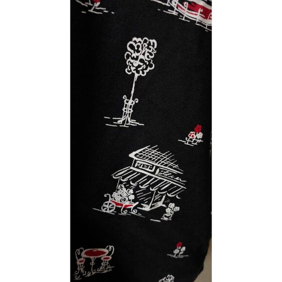 Koret Womens Large Black Full  Zip Coffee Shop City Scape Travel Paris Jacket - Picture 5 of 10